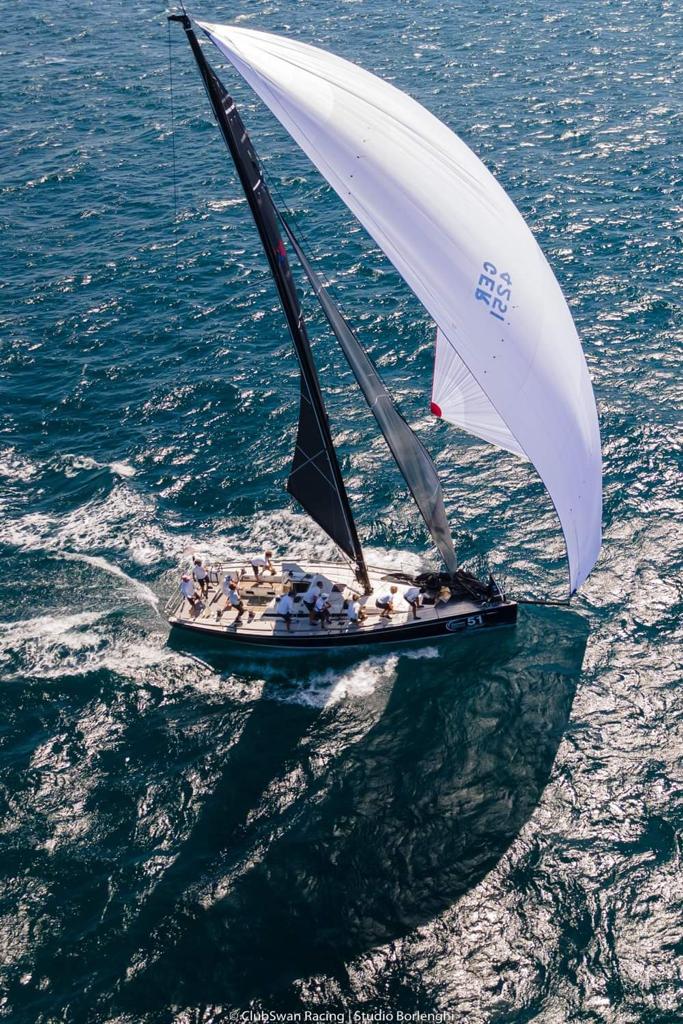 Club Swan 42 – Dralion - ariel under spinnaker
